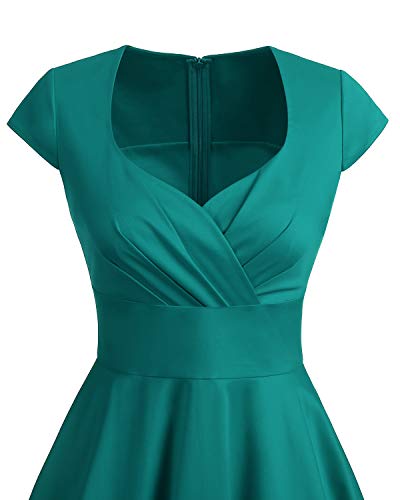 Bbonlinedress Women's Vintage 1950s cap Sleeve Rockabilly Cocktail Dress Multi-Colored