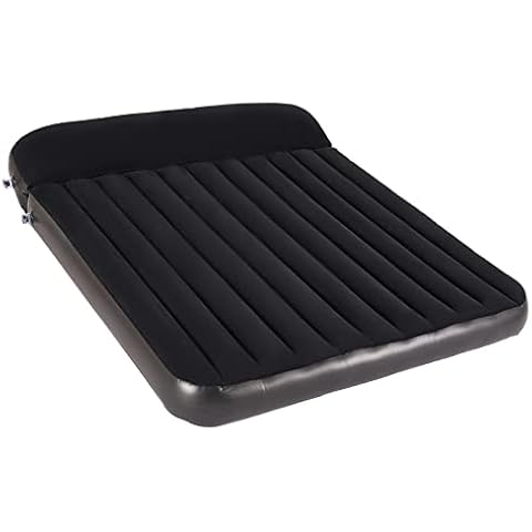 Outraveler Queen Size Air Mattress Inflatable Bed,Blow Up Mattress with Pillow,Black Cover