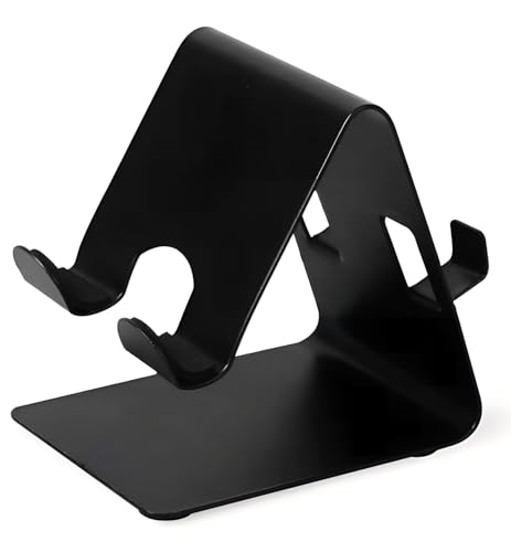 Image of Two Sided Black Metal Mobile Stand (Pack of 2) (2)