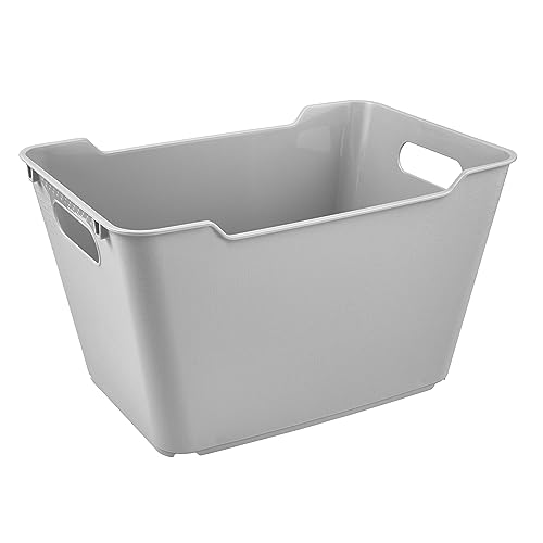 keeeper Contenitore con Superficie Strutturata in Rilievo, 12 L, Lotta, Nordic Grey (Grigio)