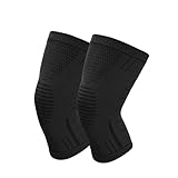 BFVAKBKYT Rodilleras Deportivas, 1 par de Rodilleras Protectoras de Silicona Antideslizantes for Correr, Andar en Bicicleta y Baloncesto(Black,XL)