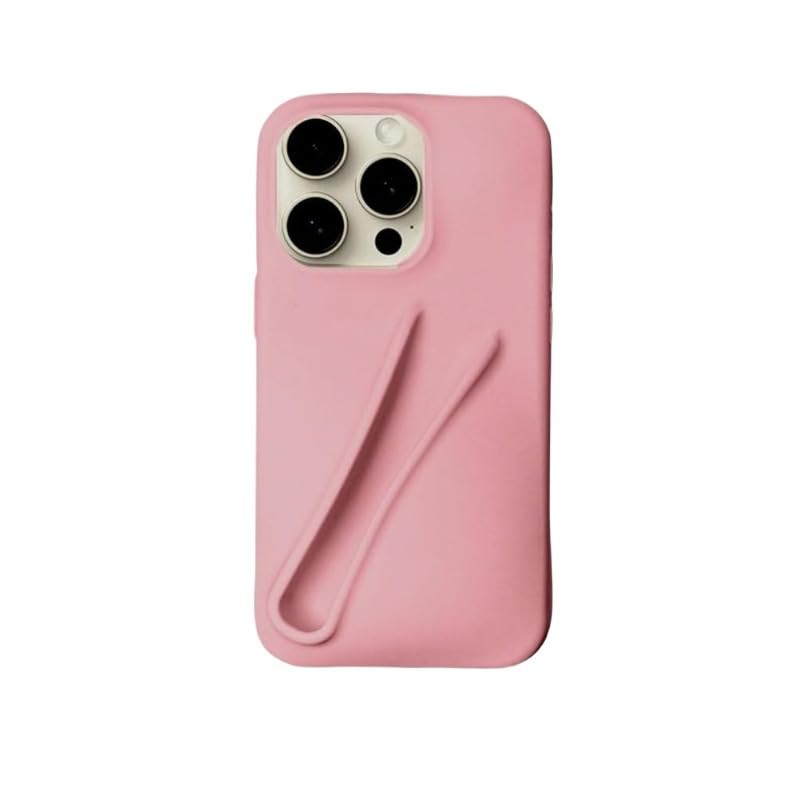 Lip Gloss Phone Case for iPhone 13/14/15/16 /Pro/ProMax Silicone Shockproof Protective Case Compatible Pink