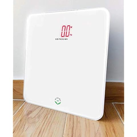 NewlineNY Voice Talking Digital Bathroom Scale Easy Auto Step-on Auto Off Technology, White, Lb or Kg, 440lb Capacity Cover
