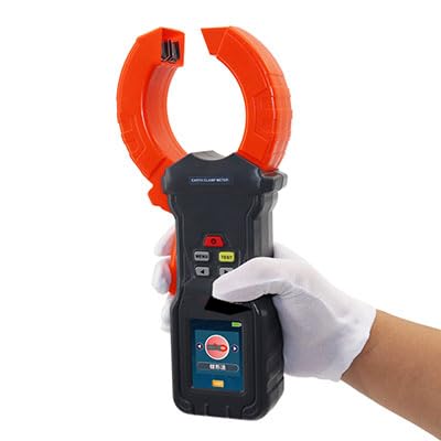 Digital Earth Resistance Testers Ground Resistance Testers with Clamp Resistance Range 2000Ω Resistance Resolution 0.01Ω USB Interface 500 Groups Data Storage 2.4 Inch Color LCD Screen