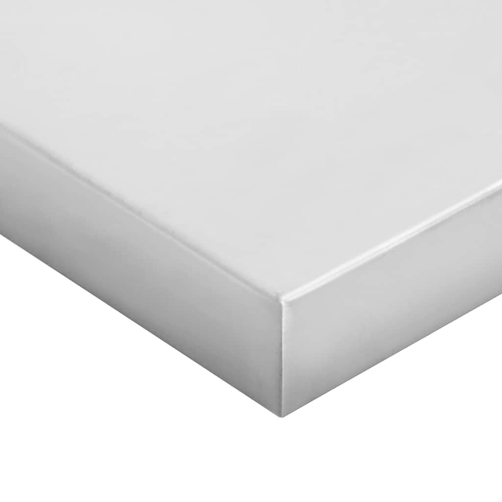 Półki ścienne 2 szt. 100 x 30 cm srebrne stal szlachetna regał wiszący nie zajmuje dużo miejsca, wysoka obciążalność, do salonu, sypialni, biura, kuchni, do stylowego przechowywania i dekoracji