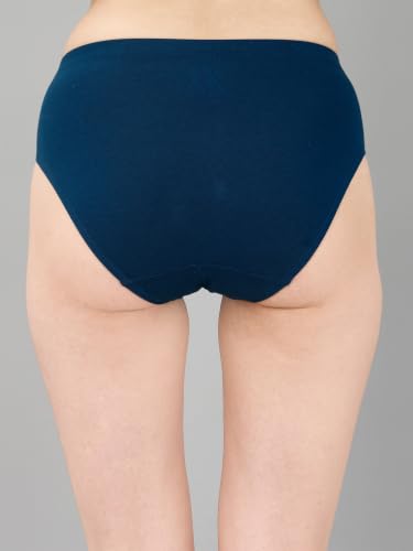 Image of SOIE Women High Rise Full Coverage Solid Colour Cotton Stretch Hipster Panty (Pack of 3)