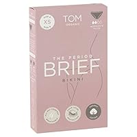 Tom Organic Reuseable Period Breif Bikini, Black, Size Extra Small