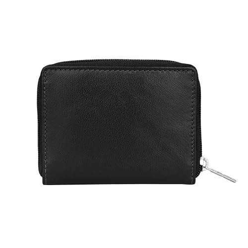 Image of URBAN FOREST Claire Aniline Black Leather Wallet for Women