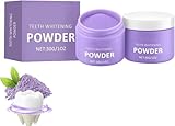 Polvo Mineral Restaurador Dental, Polvos Blanqueadores Morados, Quitamanchas Seguro para el Esmalte, Pasta Dental en Polvo para Manchas de Café, Té y Tabaco