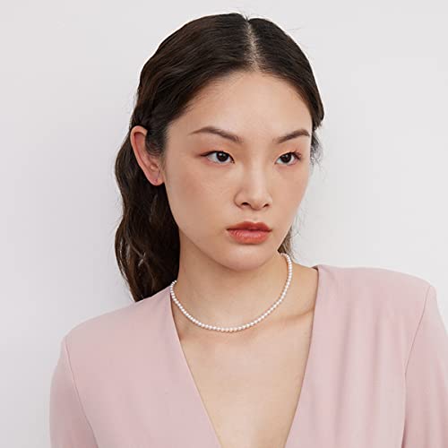 Faux Pearl Strand 4mm-10mm 14"-22" White Pearl Necklace Choker Women Men Wedding Jewelry3