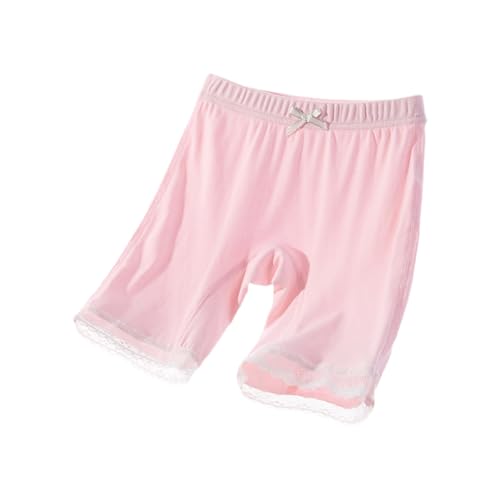 Girls Lace Trim Modal Comfy Shorts Casual Kids Elastic Waist Loose Summer Shorts for 3-14 Years