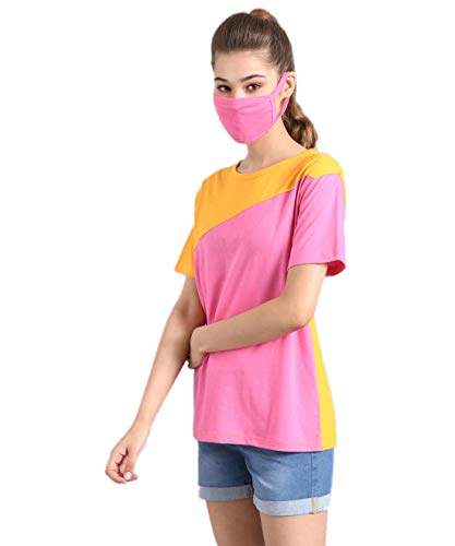 Image of KOTTY Women's Color Block Regular Fit T-Shirt