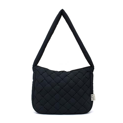 Bag Series, Time Sale, Popular Hyokkori Snoopy Tag Included, PN134 Puffer Black2