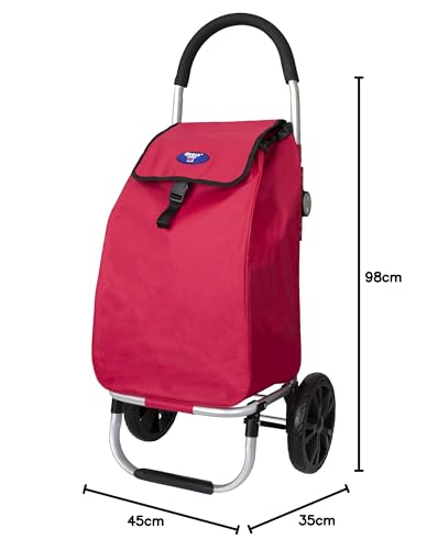 Einkaufswagen aus Aluminiumrahmen mit faltbarem Rahmen Rot – Bild 7