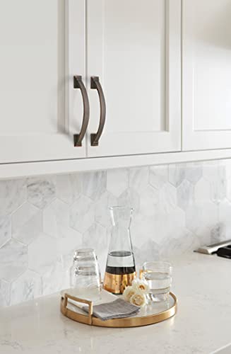 Image of Amerock | Cabinet Pull | Oil Rubbed Bronze | 3-3 /4 inch (96 mm) Center to Center | Candler | 1 Pack | Drawer Pull | Drawer Handle | Cabinet Hardware