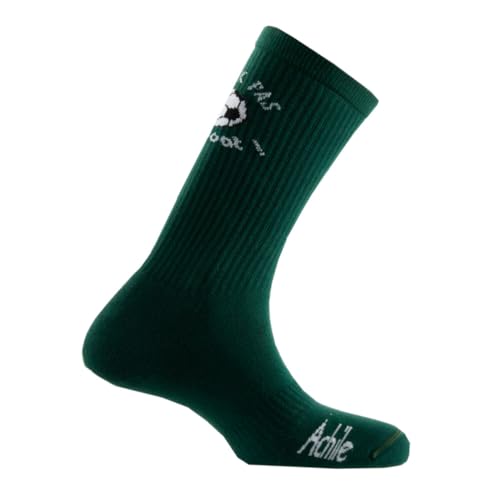 ACHILE - Mi-chaussette fantaisie humoristique 'J'peux pas j'ai foot' coton Fabrication française - couleur - Vert - Pointure - 39-46