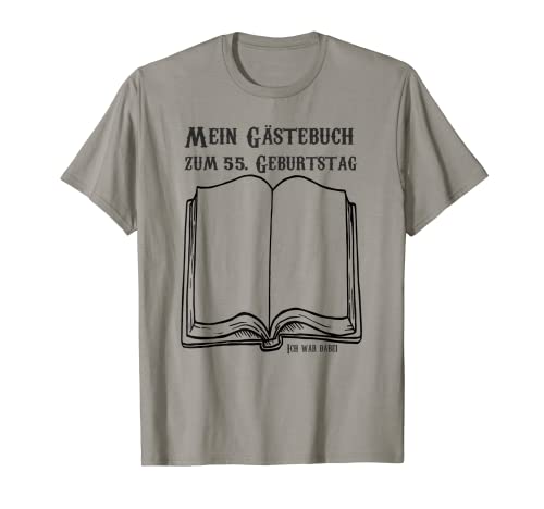 Libro de visitas decorativo para 55 cumpleaños, diseño de mujer hombre Camiseta