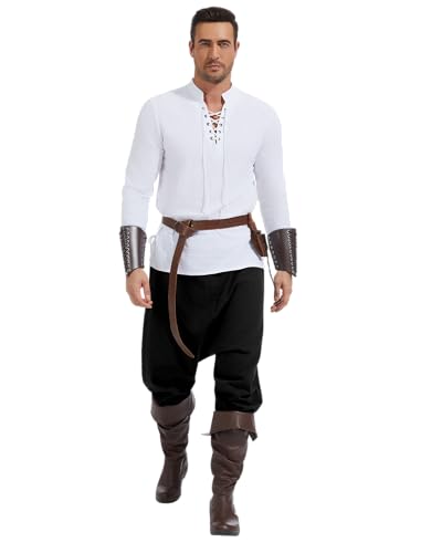 Sarouel homme coton lin NANAMEEI pantalon large et leger