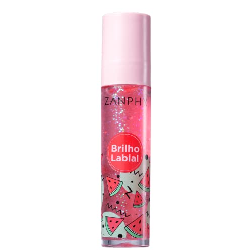 Brilho Labial Melancia com Glitter Zanphy, Zanphy
