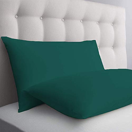 Image of YRM Bedding's - Egyptian Cotton Pillow Cases 400-TC Premium Hotel Quality 2 - Pcs Pillow Covers (17 inch x 27 inch) - Teal Color