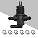 HZEL 3 Way Petcock Tank Fuel Shut-Off Valve Switch, OEM# 7052161 Vehicle Oil Cut Off Valve Replacement with Clamps, Automotive Accessories, Compatible with Ranger Sportsman Magnum
