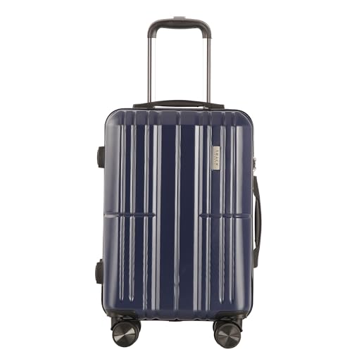 1 Piece Carry on Luggage ABS+PC Hardshell TSA Lock Aluminum Trolley Spinner Wheels (Blue, 1 Piece)