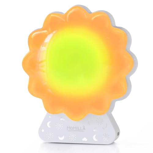 Image of MOMILLA Portable Sound Machine for Baby-15 Night Light & 12 Soothing Sounds, White Noise for Travel, Adjustable Light & Volume, for Baby Shower/Registry Gift, on Baby Stroller/Car Seat