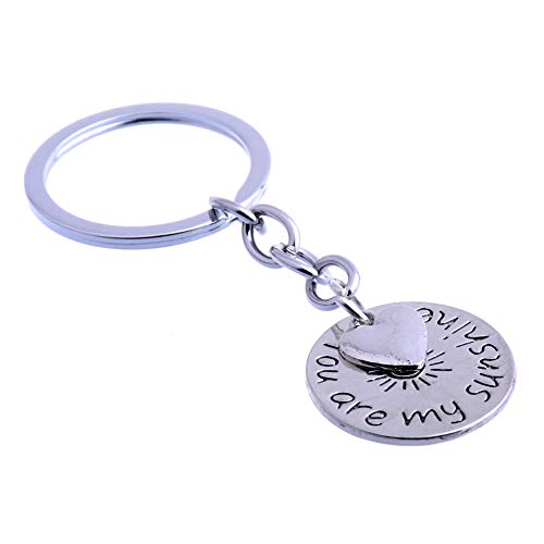 Preisvergleich Produktbild Hacoly Schlüsselanhänger Anhänger Auto Schlüsselbund Handtaschenanhänger Familie Taschenanhänger Schlüsselringen Keychain Kreativer Personalisierter Keychain-You Are My Sunshine
