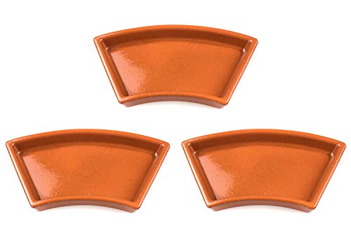 FUMOSA keramische Grillschale Ronda für 57cm Holzkohlegrills (z.B. Master-Touch) - Cazuela - Tapas Keramik Schale - 3er Set - 2