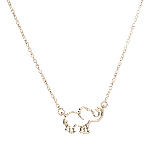Collier éléphant délicat au design creux et finitions raffinées