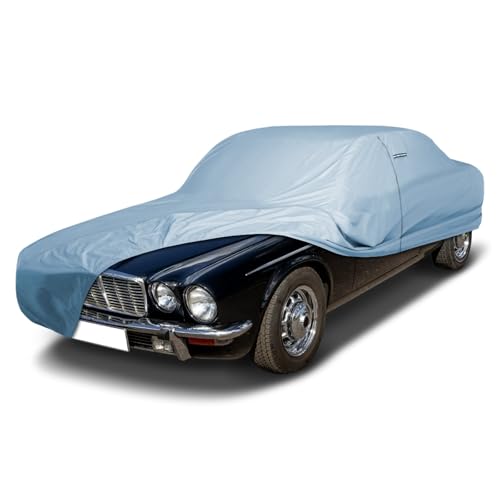 Image of iCarCover Premium Car Cover for 1968-1979 Jaguar XJ-Series Heavy Duty Waterproof All-Weather Automobiles Custom Fit Indoor Outdoor UV Snow Protection Covers with Straps and Bag