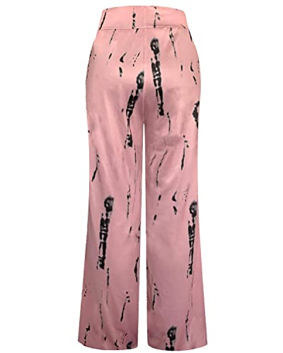 Image of NEWCOSPLAY Women's Comfy Pajama Pants Casual Drawstring Palazzo Lounge Wide Leg Pants