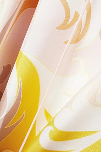 Designer Printed Satin Silk Casual Wear Kaftan for Women,Boat Neck Silk Caftan Dress, Kaftan for Woman,Maxi Long Dress, Gift for Kaftan Yellow3