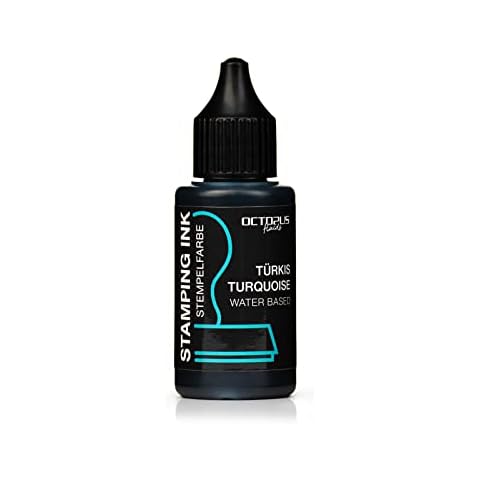 Octopus Stempelfarbe für Stempelkissen und Selbstfärber ohne Öl, türkis 30ml Cover