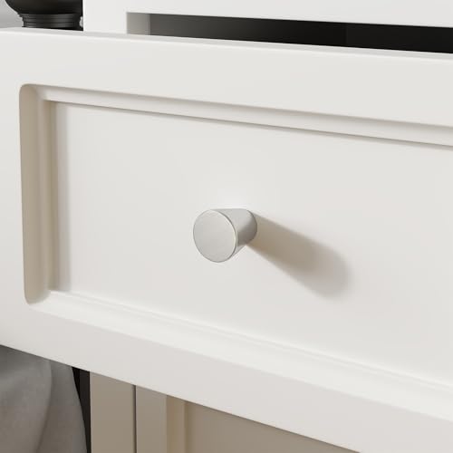homdiy 25 Pack Brushed Nickel Cabinet Knobs Silver Dresser Knobs Small Drawer Pulls Round Kitchen Cabinet Hardware by homdiy - Image 3