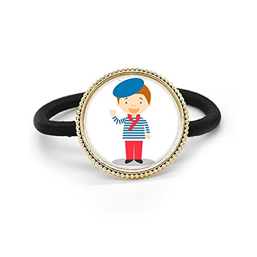 Tocado de metal plata y banda de pelo azul francia de diseño exclusivo