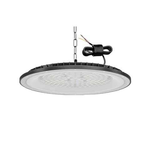 100W Naves Industriales LED UFO,10000LM Lampara Industrial Blanco Frío 6500K ufo led Campana LED Industrial Alta Bahía, Iluminación Impermeable IP66, para Fábricas, Aeropuerto, Patio, Restaurante