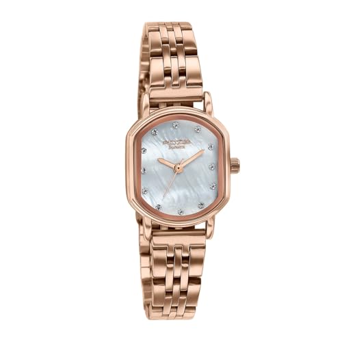 Image of Sonata Poze 8 Quartz Analog with MOP-White Dial IP Rose Gold Stainless Steel Strap Watch for Women - SP80161WM01W