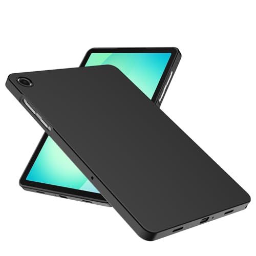 WFTE Funda para Samsung Galaxy Tab A11 Plus 11 Pulgada Mate con Protección Carcasa Protectora Antigolpes Ultrafina Suave TPU Silicona Caso Delgada Anti Choques Case Negro
