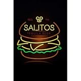  SALITOS Neon Sign Burger Neon Schild Neonreklame Leuchtreklame LED