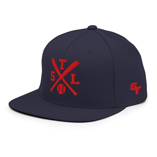 Generic St. Louis Baseball Bats Retro STL Snapback Hat Baseball Cap Navy