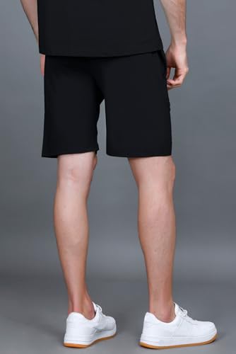 Image of GODFREY Cotton Half Trackpant with Zipper Pocket Shorts for Men | Outdoor Light Weight Sports