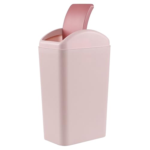 Ewingger 12 Liter Swing Top Trash Bin, Slim Plastic Garbage Bin with Swing Lid, 1-Pack