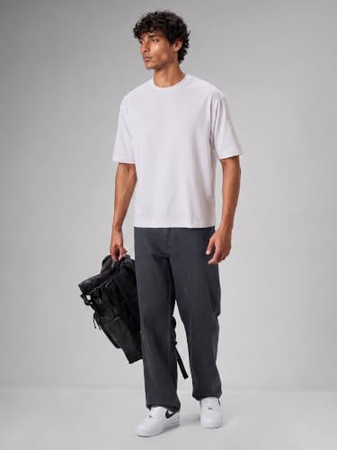 Image of XYXX Solid Boxy Oversized Roundneck Tshirt for Men