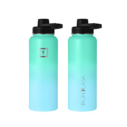 image for IRON °FLASK Sports Water Bottle - 32oz, 3 Lids (Spout Lid), Vacuum In