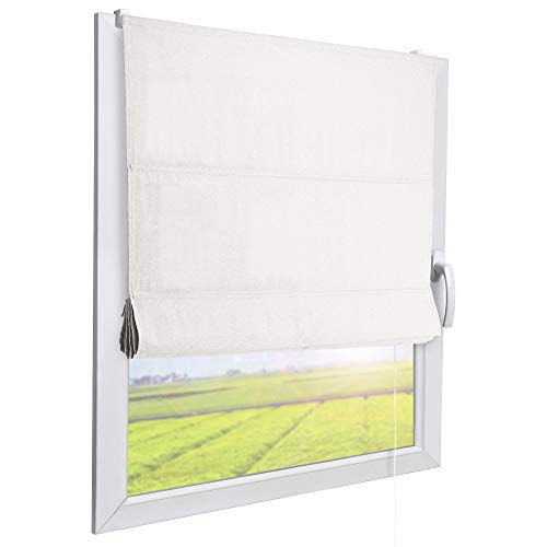 Sol Royal RA3 Store Bateau sans perçage 100x240 Store Romain Store Bateau Blanc Store fenêtre avec Support sans perçage Cover