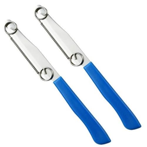 2 Pezzi Affettatrice per Frutta, Coltello per Affettare Rapidamente, Tagliapatate con Molla Regolabile, Affettatrice per Alimenti, Pelapatate Multifunzione per Frutta e Verdura