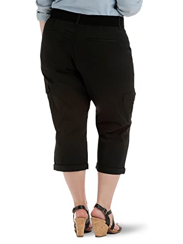Lee Women's Plus Size Relaxed Fit Austyn Knit Waist Cargo Capri Pant2