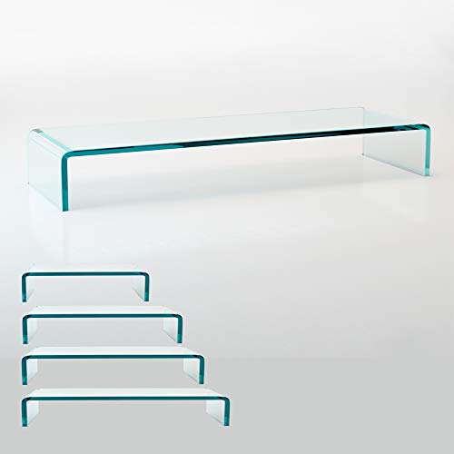 bijon TV Aufsatz Glas Bildschirm-Erhöhung | PC Monitor-Erhöhung,...