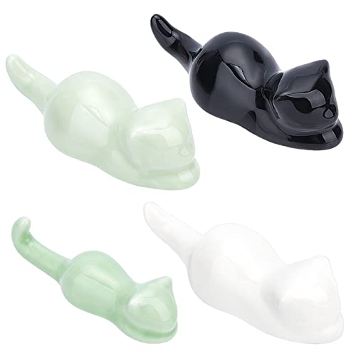 NBEADS Katze Essstäbchenablage 4 Stück Set